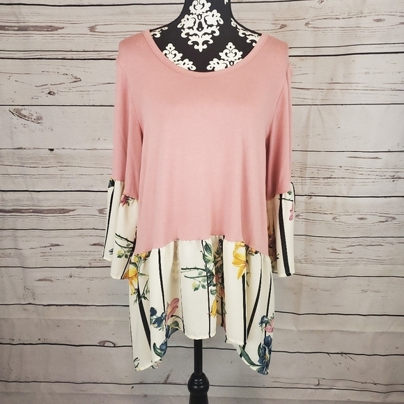 ODDY Tops Oddy Brand Floral Print Top Poshmark